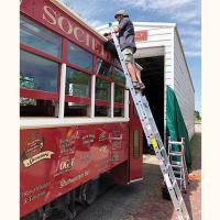 Ky Jones works on Trolley AC