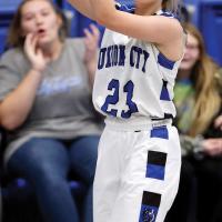 UCHS girls basketball_Woods looks to make pass