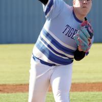 Mason Baker steps into a pitch