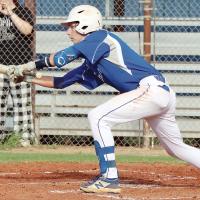 Austin Bennett squares around to bunt the ball