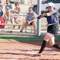 Kamyrn Cook connects with a pitch