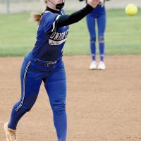 ceanna Schranz tosses a pitch