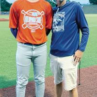 Aiden Williams (left) poses for a photo with Ludy Griggs