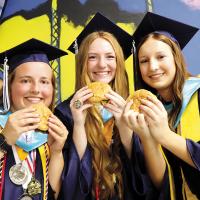 From left, Skylar Ayers, Maddie Moss, and Rylan Fleenor