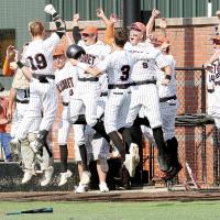 The Chieftains celebrated Kaleb Thiessen’s three-run home run
