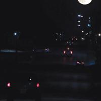 Drivers headed east on Elm Street were treated to a view of the full moon