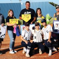 Pictured with family are Madie Yoos , Raelyn Kouba and Krystiana Guzman