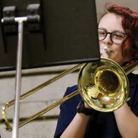 EHS Jazz Band_King plays trombone