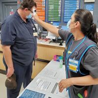 Temperature screening at Walmart