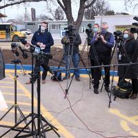 Chris West spoke with the media Friday afternoon