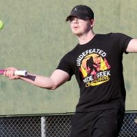 Geisler makes a swing Monday at Legion Park