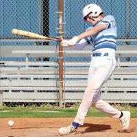 Aiden Williams connects with a pitch in the win over Ninnekah