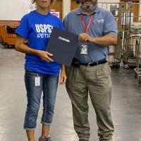 Klay Kitchel presented Vicki York a service award