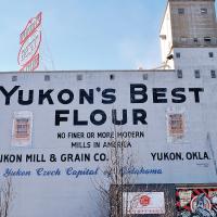 Downtown Yukon’s famed flour mill
