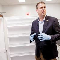 Oklahoma Gov. Kevin Stitt talks about the new lab at Oklahoma State