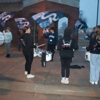 Those attending the event were greeted by the EHS Drum Line