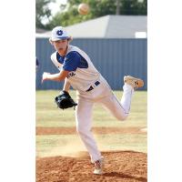 Union City High School southpaw Peter Woods watches a pitch fly toward the plate in the first inning of the Tigers win over Ninnekah.