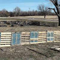 The fencing around the community garden