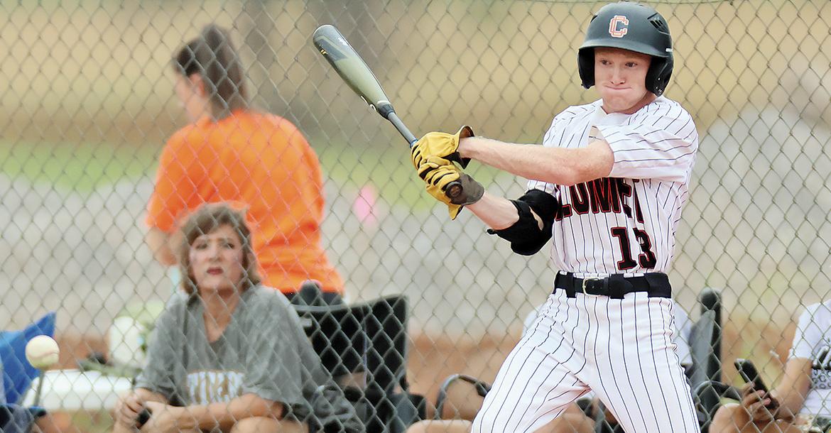 Hunter Mayfield slaps out a base hit_slideshow
