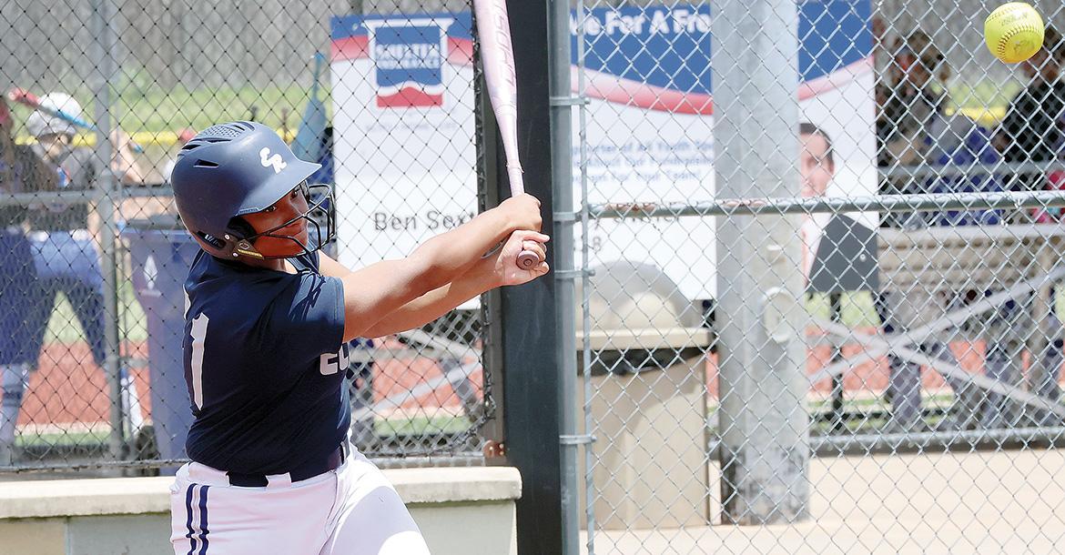 Shakayla Johnson slaps out a base hit_slideshow