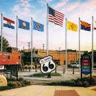 Illustration of what the Mother Road Flag Plaza could look like