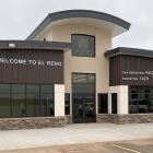 The entrance to the new 4,500-square-foot terminal building at the El Reno Regional Airport