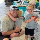 Josh Castrop and his boys, Callaway, at right, and Clayton