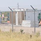 Pictured are several Bitcoin mining containers located on the property at 801 West Jensen Road