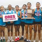 Darlington girls cross country team celebrates after capturing the school’s first state championship