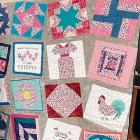 A quilt made up of blocks from a previous Canadian County Free Fair