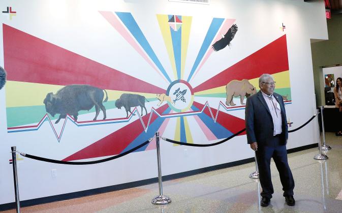 The new C&A Tribes Indian Health Center features colorful artwork 