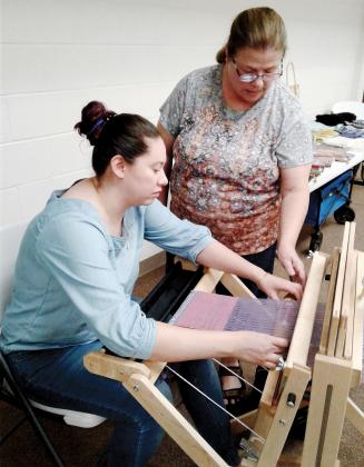 The Canadian Valley Art Guild was treated to weaving demonstrations