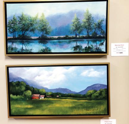 Landscape paintings done in acrylics by artist Ursula Britt