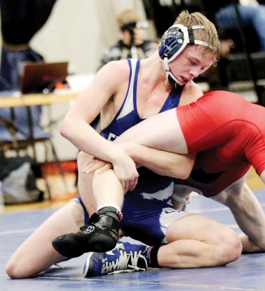 Will Heger had one of El Reno’s 10 falls in the win over Santa Fe South