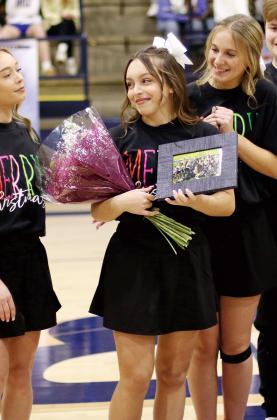 Flaminia Starna was honored by her fellow cheer team members