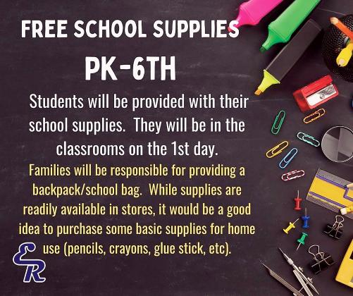 School Supplies: PK - 6th (2023)_art