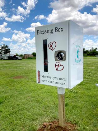 A new Blessing Box set up at King Electric