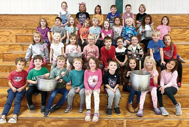 Kindergarten and first-grade students from Maple School