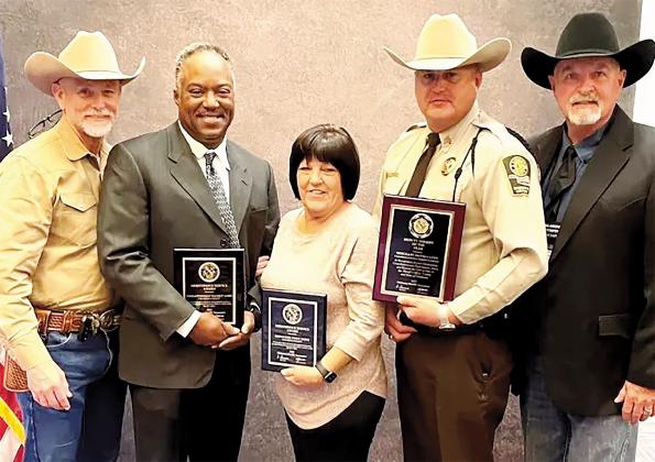 From left, Undersheriff Kevin Ward, Sgt. Maurice James, Lt. Cindy White, Sgt. David Cates and Sheriff Chris West