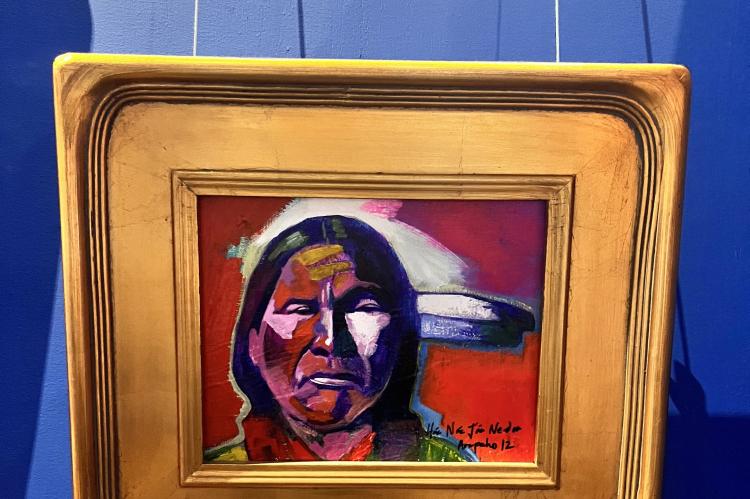 An acrylic on canvas painting by Brent Learned titled “Elder”