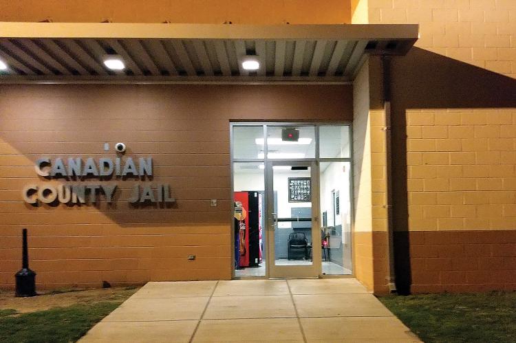 Entrance to Canadian County Jail