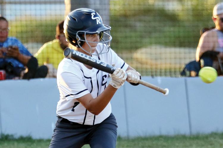 Kira Taber squares around for a bunt attempt