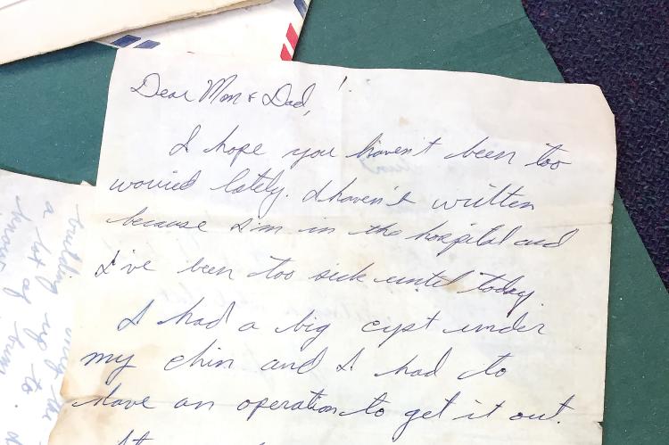 One of the letters James T. Bayne sent home