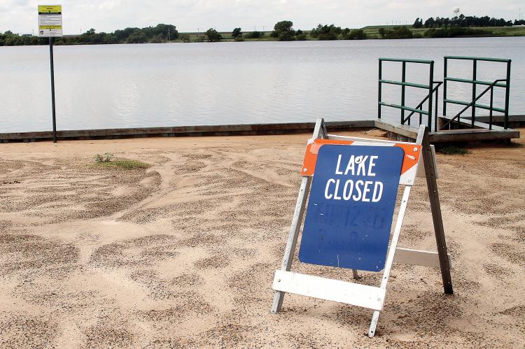 The city of El Reno closed the lake midweek due to high water
