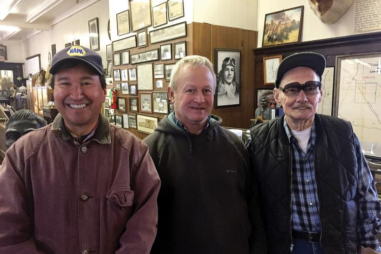 Museum helpers-Fred Koebrick, Dave Bostic and Kendall Watson
