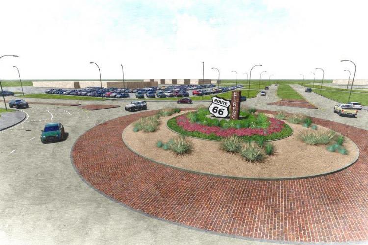 An artist rendering of the El Reno roundabout